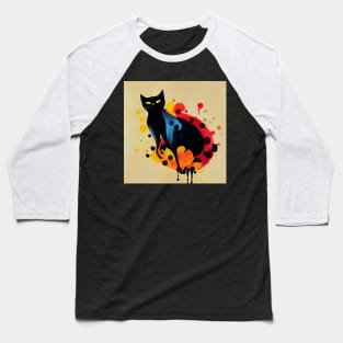 Abstract Cat Baseball T-Shirt